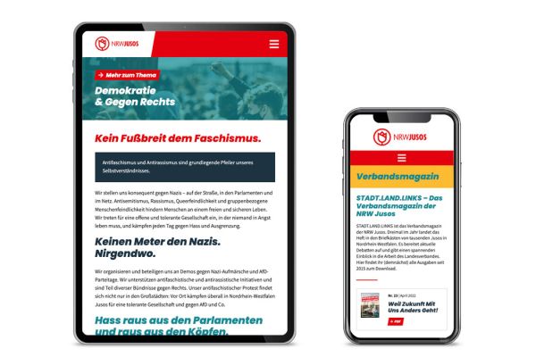 Webseite NRW Jusos | Unterseiten