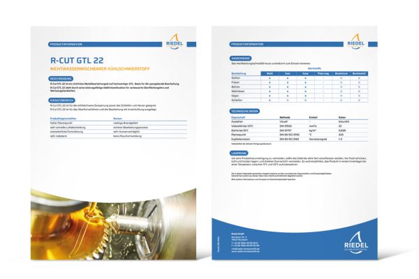 Riedel Schmierstoffe GmbH | Datenblatt R-CUT GTL 22 Riedel Schmierstoffe GmbH | Datenblatt R-CUT GTL 22
