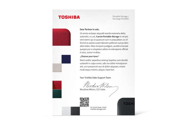 Toshiba | Salespartner Package – Anschreiben