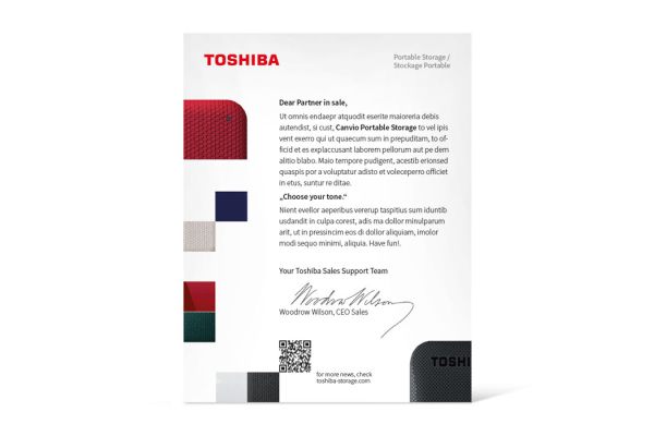 Toshiba | Salespartner Package – Anschreiben Toshiba | Salespartner Package – Anschreiben