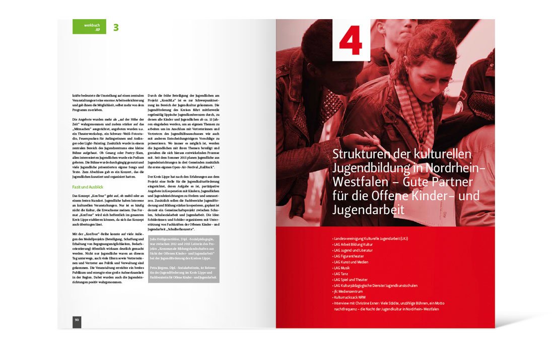 Doppelseite eines Werkbuchs der AKB