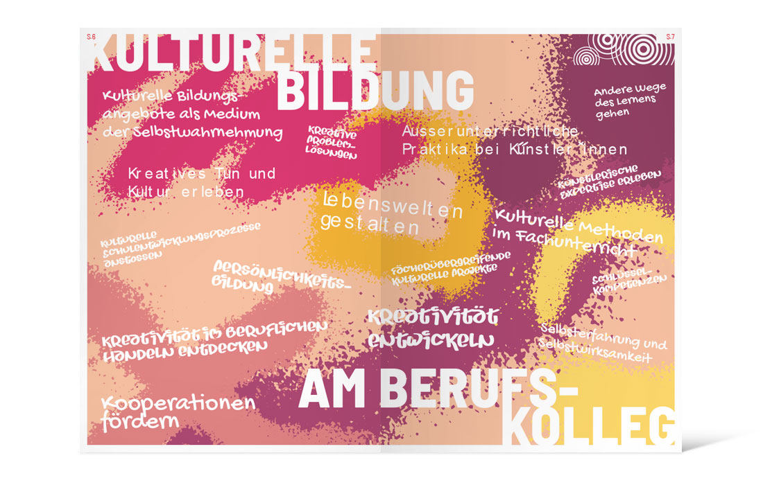 Doppelseite Themenheft „Kulturelle Bildung am Berufskolleg“