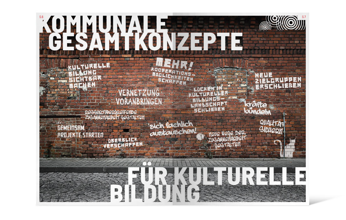 Doppelseite Themenheft „Kommunale Gesamtkonzepte für kulturelle Bildung“