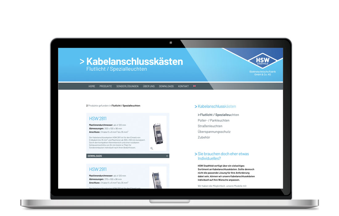 Die Moore Deutschland Webseite in der Lapop-Ansicht