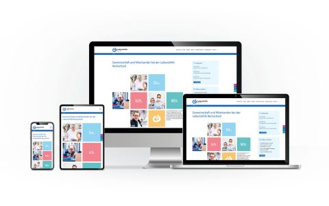 Präsentation der Lebenshilfe Remscheid Webseite auf verschiedenen Endgeräten