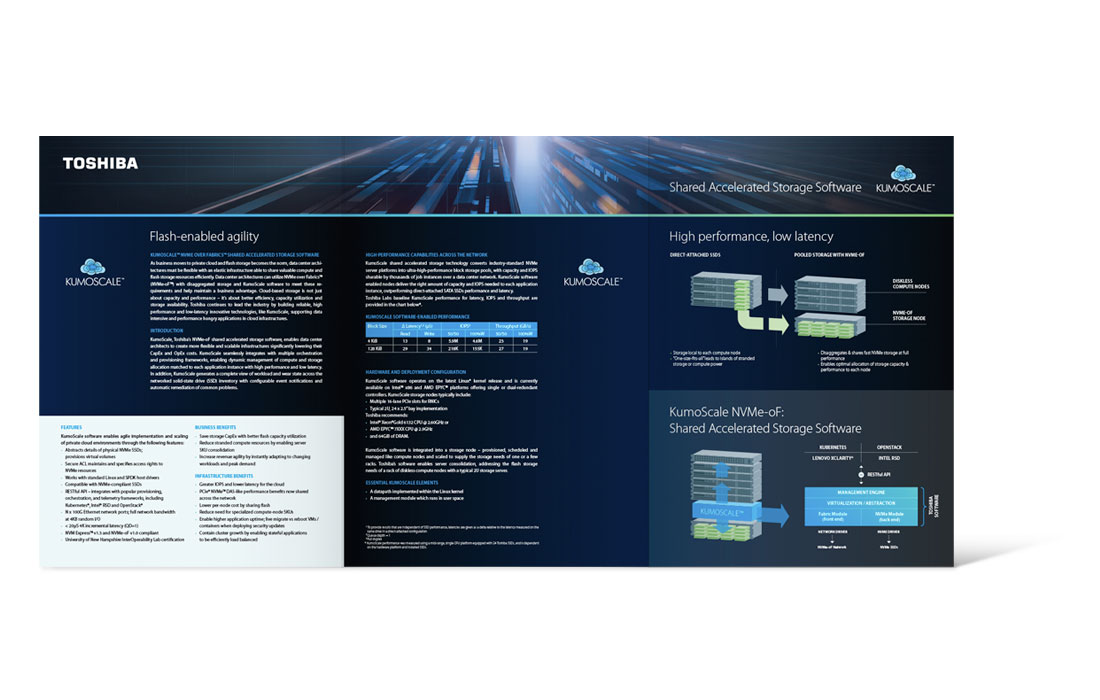Innenseite der 6-seitigen TME Broschüre Kumoscale