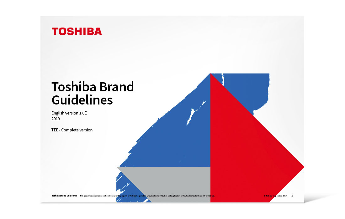 Titel der Brand Guidelines von Toshiba