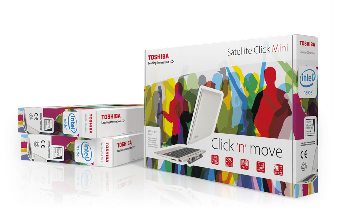 Verpackung eines Toshiba Satellite Click Mini