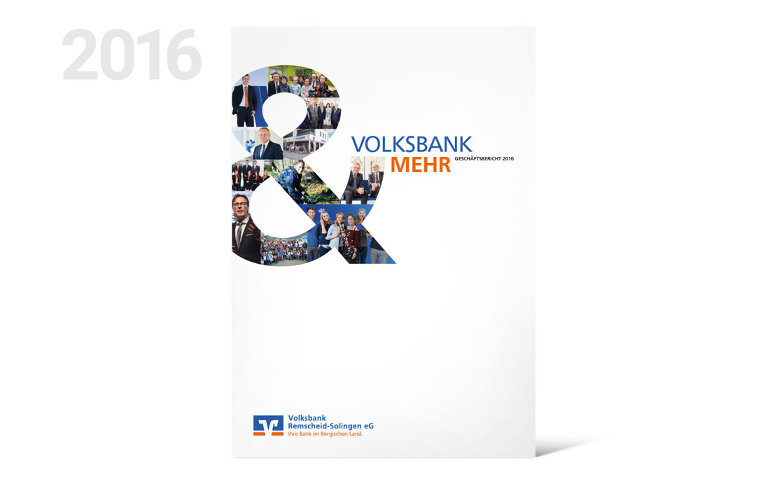 Titel des 2016er Geschäftsberichts der Volksbank im Bergischen Land