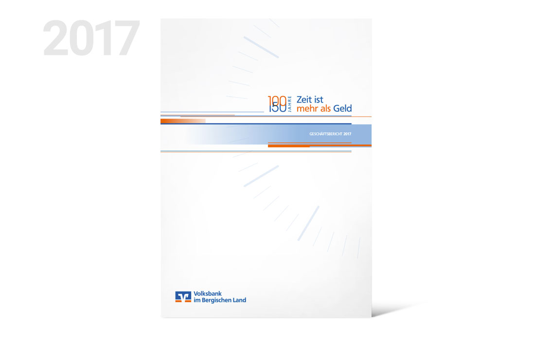 Titel des 2017er Geschäftsberichts der Volksbank im Bergischen Land