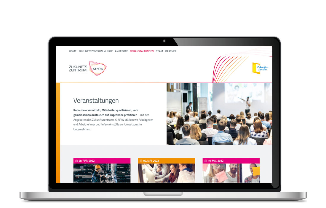 Die MEDITEC Webseite in der Laptop-Ansicht